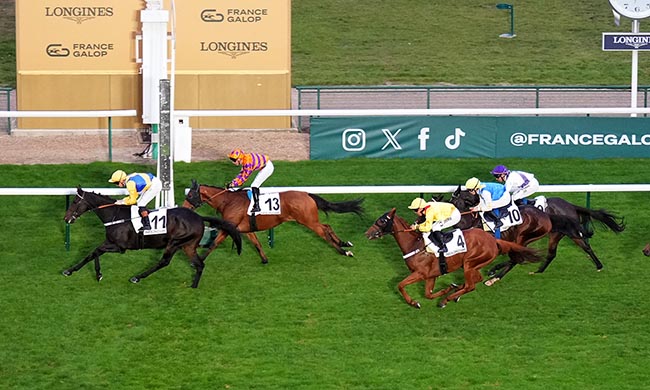 Photo d'arrivée de la course pmu PRIX DES ERABLES à LONGCHAMP le Dimanche 19 octobre 2025
