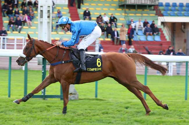 Photo d'arrivée de la course pmu PRIX FALZAREGO à COMPIEGNE le Lundi 20 octobre 2025