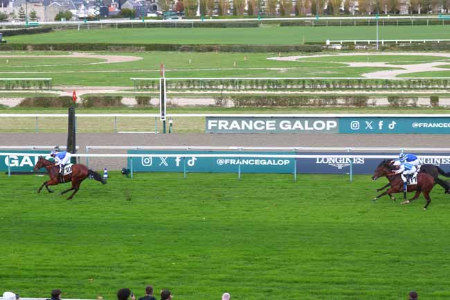 Photo d'arrivée de la course pmu PRIX DE SAINT-DESIR à DEAUVILLE le Mercredi 22 octobre 2025