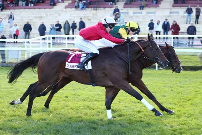 Photo d'arrivée de la course pmu PRIX LA GRANDE RECRE DE TOUQUES (PRIX DES BALSAMINES) à CLAIREFONTAINE le Vendredi 24 octobre 2025