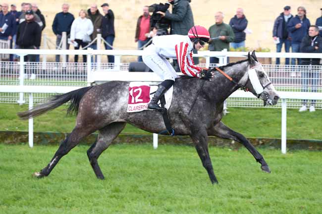 Photo d'arrivée de la course pmu PRIX HIPPOWEEN (PRIX DE LA BRECHE AU DIABLE) à CLAIREFONTAINE le Vendredi 24 octobre 2025