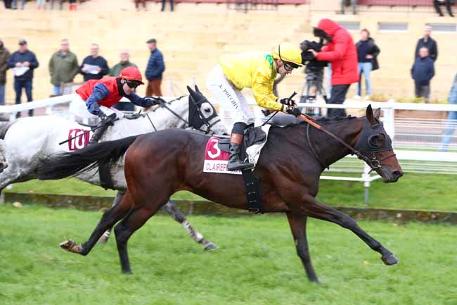 Photo d'arrivée de la course pmu PRIX DEAUVILLE AVENTURE (PRIX DU LIEU BILL) à CLAIREFONTAINE le Vendredi 24 octobre 2025