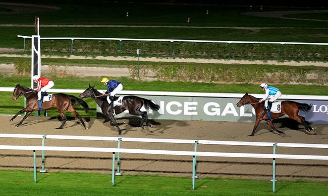 Photo d'arrivée de la course pmu PRIX DE LA ROCQUE à DEAUVILLE le Samedi 1 novembre 2025
