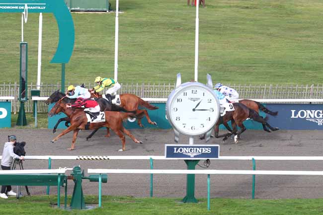 Photo d'arrivée de la course pmu PRIX DE LA LAIE DES FONDS HOUCHARD à CHANTILLY le Lundi 10 novembre 2025