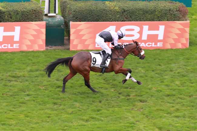 Photo d'arrivée de la course pmu 125EME PRIX DE FRANCE - CHALLENGE DE L'OBSTACLE EQUINAXY à AUTEUIL le Samedi 15 novembre 2025