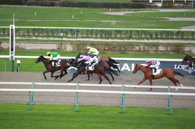 Photo d'arrivée de la course pmu PRIX DE L'HOTEL DU CROISSANT à DEAUVILLE le Mardi 25 novembre 2025