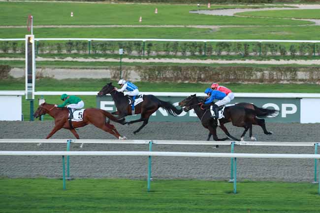 Photo d'arrivée de la course pmu PRIX LYPHARD - POLYTRACK CHALLENGE à DEAUVILLE le Mercredi 26 novembre 2025