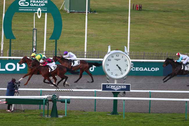 Photo d'arrivée de la course pmu PRIX DU CHEMIN DU VIADUC à CHANTILLY le Mardi 9 décembre 2025