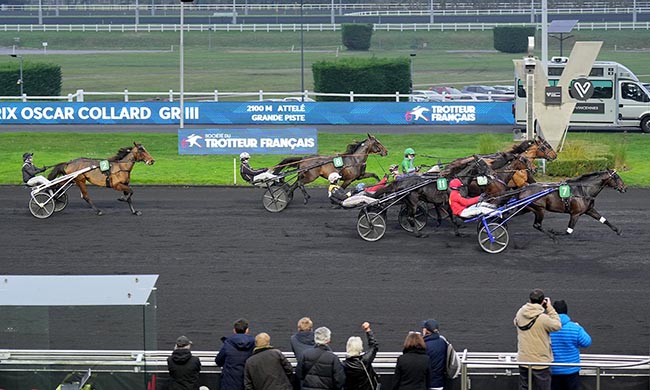 Photo d'arrivée de la course pmu PRIX OSCAR COLLARD à PARIS-VINCENNES le Samedi 13 décembre 2025