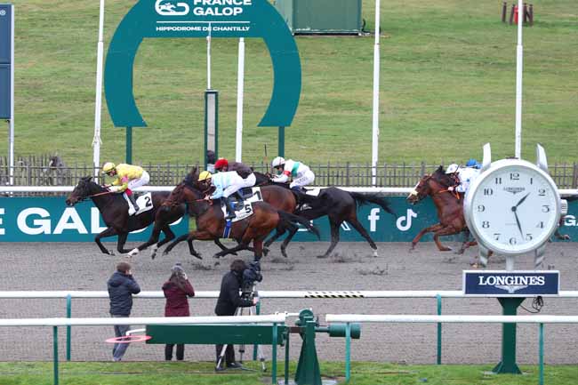 Photo d'arrivée de la course pmu PRIX DU CHATEAU DU HERON BLANC à CHANTILLY le Vendredi 19 décembre 2025