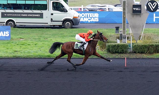 Photo d'arrivée de la course pmu PRIX DE NEUVILLE à PARIS-VINCENNES le Jeudi 1 janvier 2026