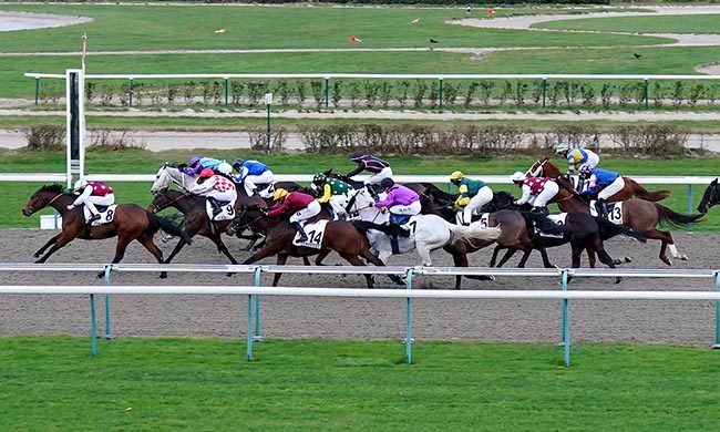 Photo d'arrivée de la course pmu PRIX DE LA TORTONNE à DEAUVILLE le Vendredi 9 janvier 2026