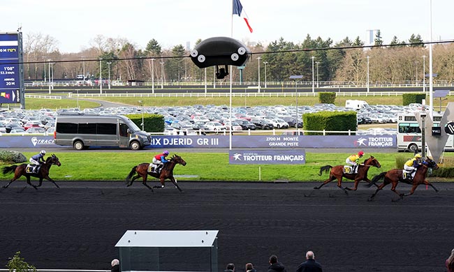 Photo d'arrivée de la course pmu PRIX DJERID à PARIS-VINCENNES le Dimanche 11 janvier 2026