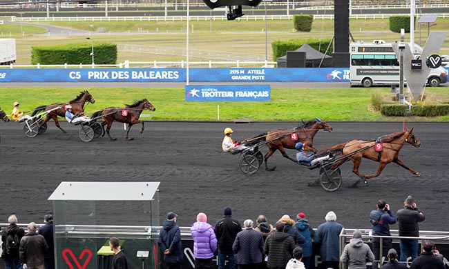 Photo d'arrivée de la course pmu PRIX DES BALEARES à PARIS-VINCENNES le Jeudi 22 janvier 2026