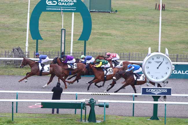 Photo d'arrivée de la course pmu PRIX DU TEMPLE GALLO-ROMAIN à CHANTILLY le Samedi 31 janvier 2026