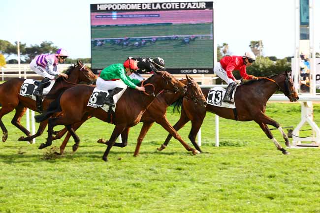 Arrivée quinté pmu PRIX JACQUES ROSSI - PRIX DES BOUCHES-DU-RHONE à CAGNES-SUR-MER