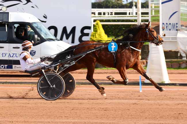 Photo d'arrivée de la course pmu PRIX ANDRE ROUZAUD à CAGNES-SUR-MER le Jeudi 12 février 2026