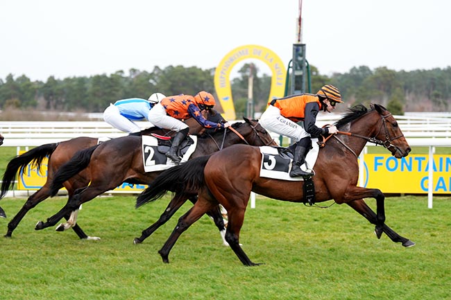 Photo d'arrivée de la course pmu PRIX DU ROCHER CASSEPOT à FONTAINEBLEAU le Vendredi 6 mars 2026