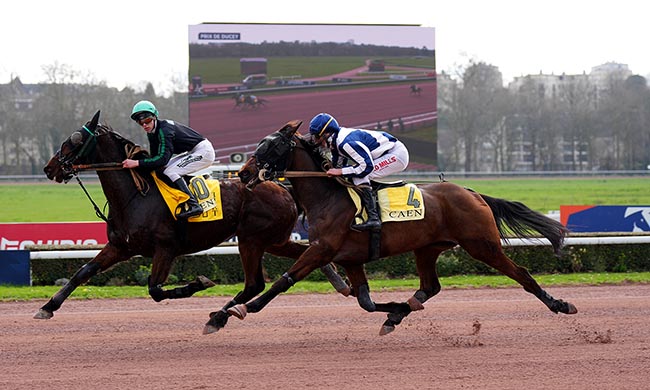 Photo d'arrivée de la course pmu PRIX DE DUCEY à CAEN le Lundi 9 mars 2026