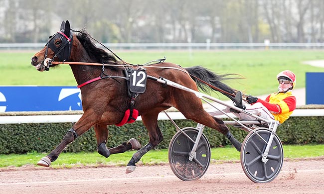 Photo d'arrivée de la course pmu PRIX DE JUMIGNE à CAEN le Lundi 9 mars 2026