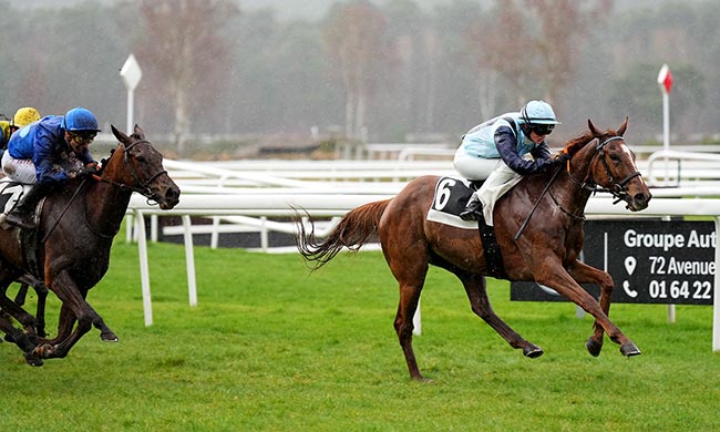 Photo d'arrivée de la course pmu PRIX DES FOUGERES à FONTAINEBLEAU le Vendredi 13 mars 2026