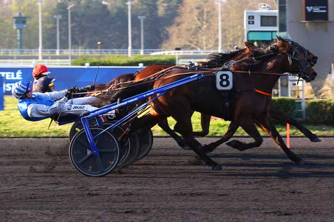 Photo d'arrivée de la course pmu PRIX DE TRAPPES à PARIS-VINCENNES le Vendredi 20 mars 2026