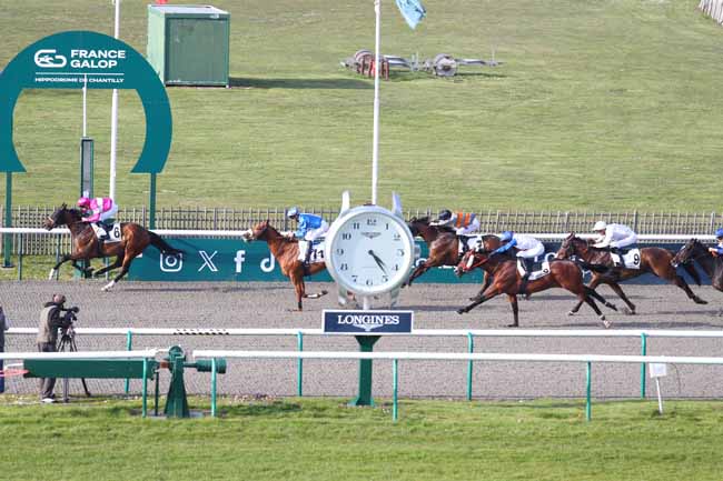 Photo d'arrivée de la course pmu PRIX DU CHENE POUILLEUX à CHANTILLY le Lundi 23 mars 2026