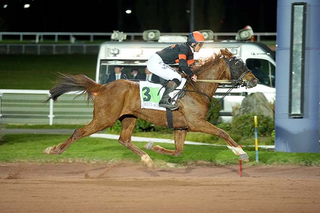 Photo d'arrivée de la course pmu PRIX DU PONT SAINT-LOUIS à ENGHIEN le Mardi 24 mars 2026