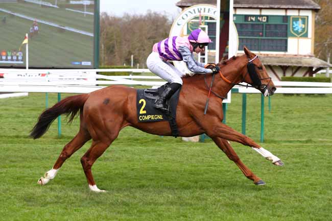 Photo d'arrivée de la course pmu PRIX DES RUINES DE CHAMPLIEU à COMPIEGNE le Vendredi 27 mars 2026