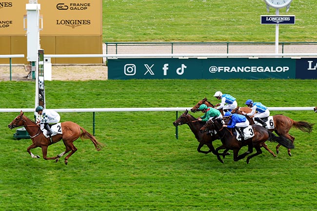 Photo d'arrivée de la course pmu PRIX DE LA GROTTE à LONGCHAMP le Dimanche 12 avril 2026
