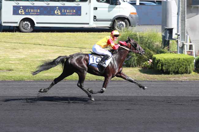 Photo d'arrivée de la course pmu PRIX D'ESSAI - ETRIER 3 ANS FINALE à PARIS-VINCENNES le Dimanche 21 juin 2026