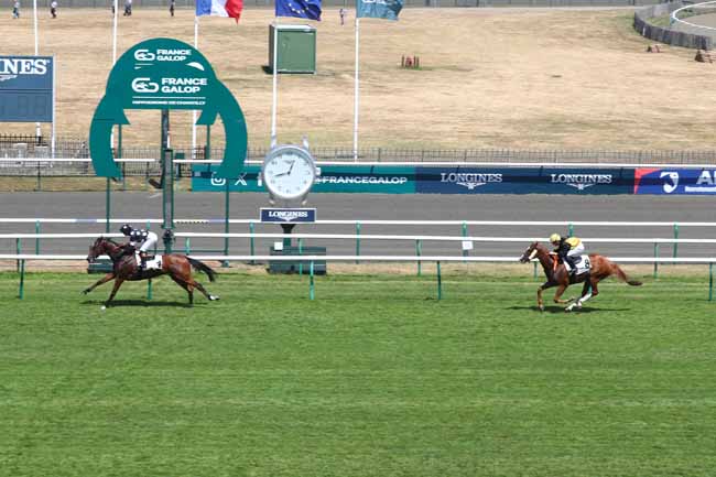 Photo d'arrivée de la course pmu PRIX DE L'ALLEE DE LA PETITE HAIE à CHANTILLY le Mercredi 24 juin 2026
