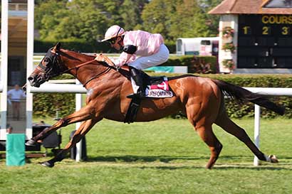 Photo d'arrivée de la course pmu PRIX VILLE DE TROUVILLE-SUR-MER (PRIX DU RUISSEAU DE CAUDEMUCHE) à CLAIREFONTAINE le Vendredi 3 juillet 2026