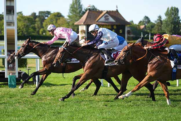 Photo d'arrivée de la course pmu PRIX TRIPLE GALOP BY BAMBOO EDITION (PRIX DE LA FONTAINE SAINTE-MARIE) à CLAIREFONTAINE le Lundi 6 juillet 2026