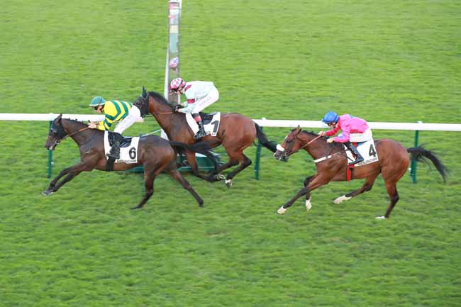 Photo d'arrivée de la course pmu PRIX DE LA HUCHETTE à LONGCHAMP le Jeudi 9 juillet 2026
