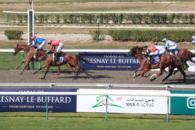 Photo d'arrivée de la course pmu HARAS DE FRESNAY-LE-BUFFARD PRIX DE ROCHEVILLE à DEAUVILLE le Dimanche 12 juillet 2026