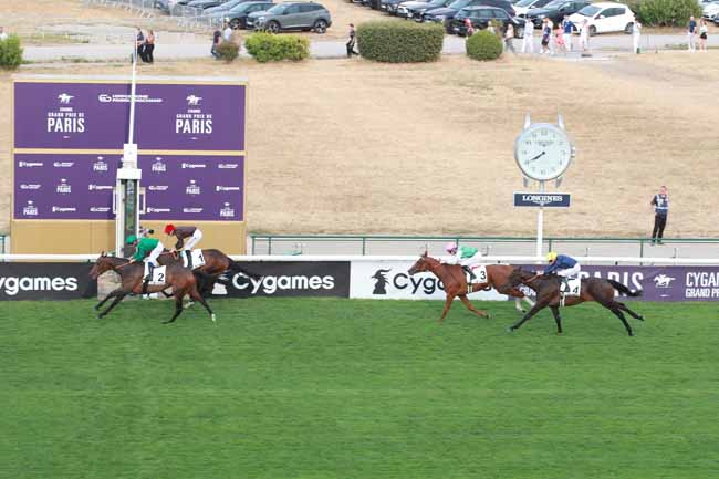 Photo d'arrivée de la course pmu CYGAMES PRIX DE MALLERET à LONGCHAMP le Mardi 14 juillet 2026