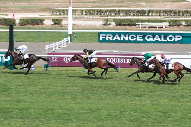 Photo d'arrivée de la course pmu PRIX D'ETREHAM ET DU MEZERAY - FONDS EUROPEEN DE L'ELEVAGE à DEAUVILLE le Mardi 4 août 2026