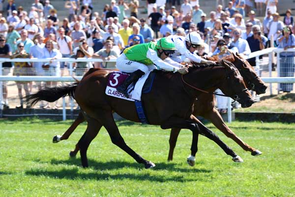 Photo d'arrivée de la course pmu PRIX DE LA PEINTURE EN PLEIN AIR (PRIX GRIS VITESSE) à CLAIREFONTAINE le Vendredi 7 août 2026