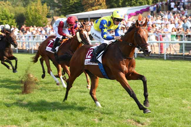 Photo d'arrivée de la course pmu PRIX EQWIN (PRIX DE BRUCOURT) à CLAIREFONTAINE le Vendredi 14 août 2026