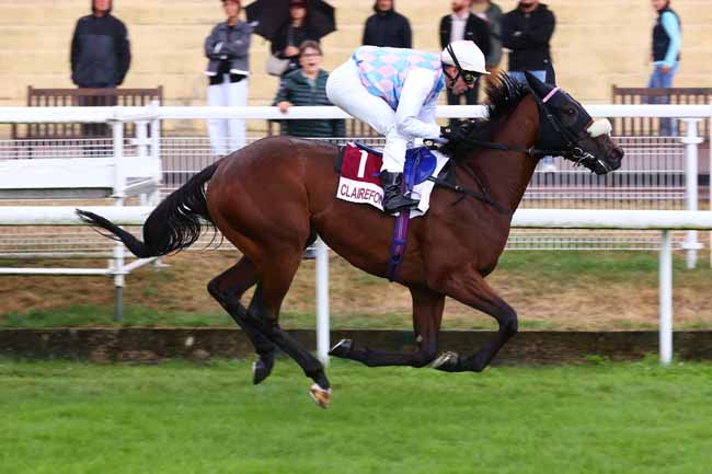 Photo d'arrivée de la course pmu PRIX VILLE DE TOURGEVILLE à CLAIREFONTAINE le Vendredi 21 août 2026