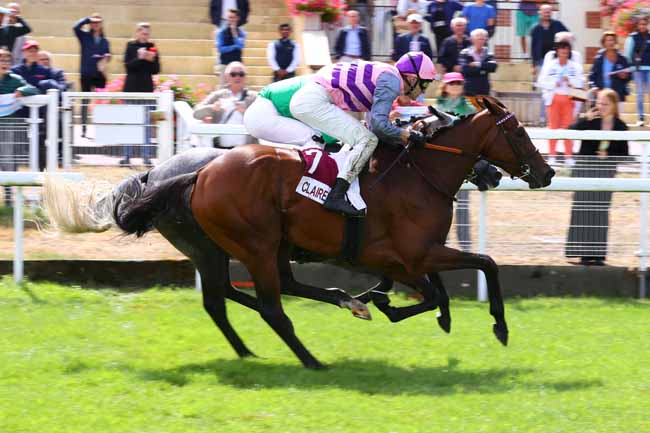 Photo d'arrivée de la course pmu PRIX FROMAGERIE GRAINDORGE à CLAIREFONTAINE le Vendredi 21 août 2026