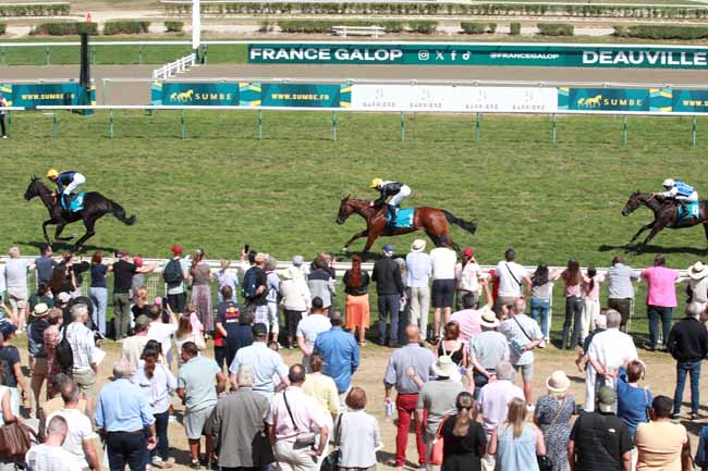 Photo d'arrivée de la course pmu SUMBE PRIX DU CALVADOS à DEAUVILLE le Dimanche 23 août 2026