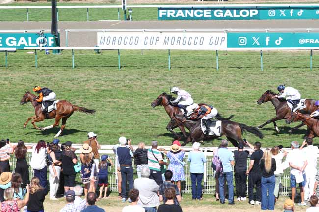 Photo d'arrivée de la course pmu PRIX DE LA CROIX D'HEULAND à DEAUVILLE le Mardi 25 août 2026