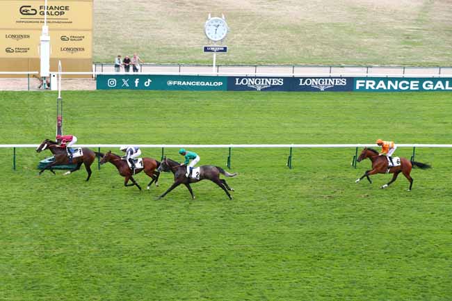 Photo d'arrivée de la course pmu PRIX GERALD DE GEOFFRE à LONGCHAMP le Jeudi 3 septembre 2026