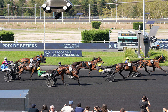 Photo d'arrivée de la course pmu PRIX DE BEZIERS à PARIS-VINCENNES le Samedi 5 septembre 2026