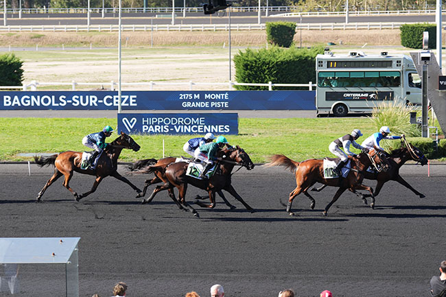 Photo d'arrivée de la course pmu PRIX DE BAGNOLS-SUR-CEZE à PARIS-VINCENNES le Samedi 5 septembre 2026