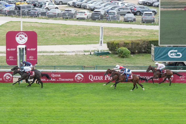Photo d'arrivée de la course pmu QATAR PRIX LA ROCHETTE à LONGCHAMP le Dimanche 6 septembre 2026