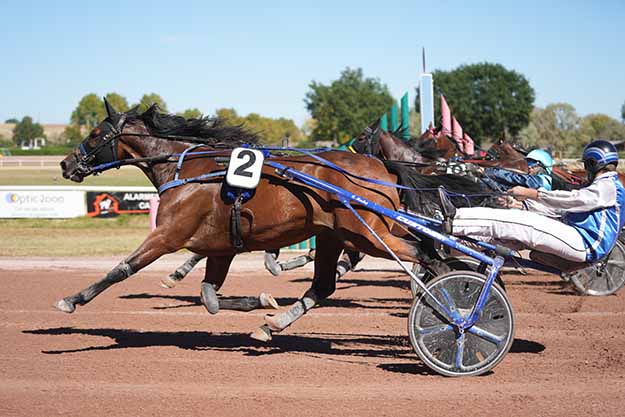 Photo d'arrivée de la course pmu PRIX DU CREDIT AGRICOLE NORD MIDI-PYRENEES à BEAUMONT DE LOMAGNE le Lundi 14 septembre 2026