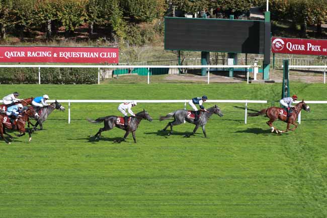 Photo d'arrivée de la course pmu QATAR ARABIAN TROPHY DES POULAINS à SAINT CLOUD le Vendredi 2 octobre 2026